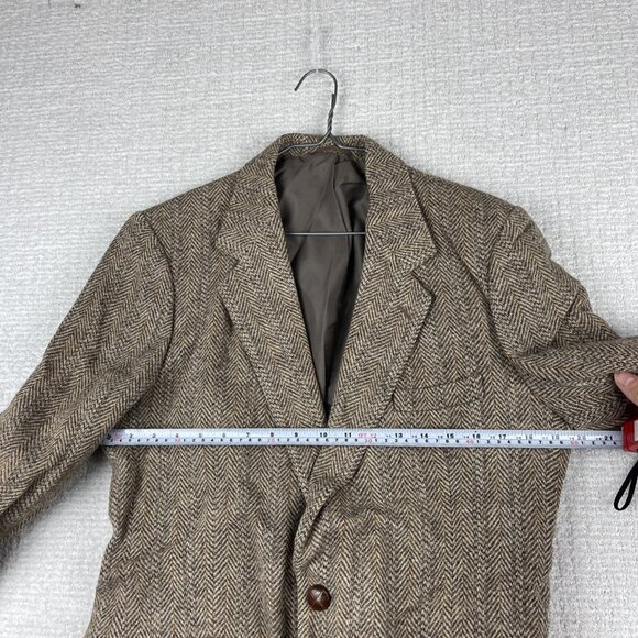 Vintage Harris Tweed England made Blazer Mens 40R Sport Coat Suit Jacket Wool - Picture 13 of 16